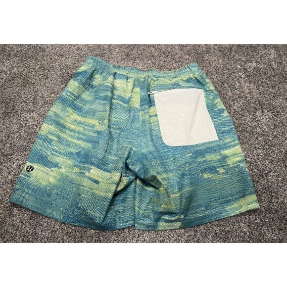 LULULEMON CHANNEL CROSS SHORT 7" Pixel Shift Hawaiian Blue Medium - Picture 3 of 8